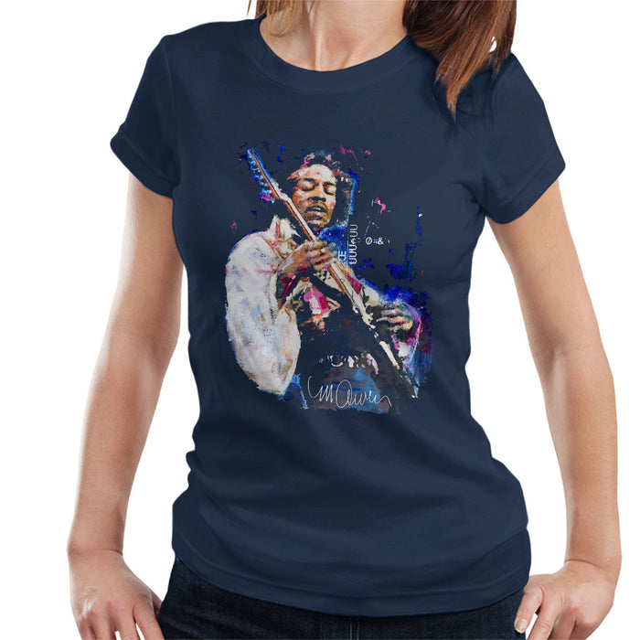 Sidney Maurer Original Portrait Of Jimi Hendrix Women's T-Shirt