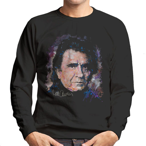 Sidney Maurer Original Portrait Of Johnny Cash Men's Sweatshirt