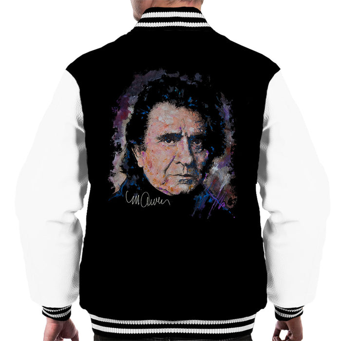 Sidney Maurer Original Portrait Of Johnny Cash Men's Varsity Jacket
