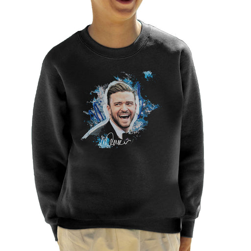 Sidney Maurer Original Portrait Of Justin Timberlake Kid's Sweatshirt