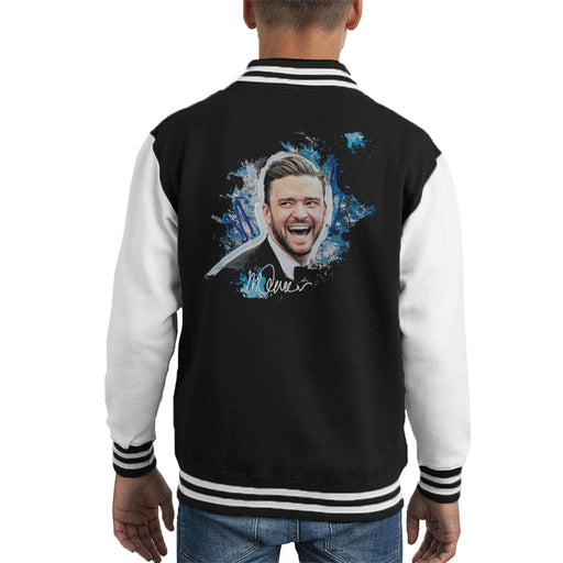 Sidney Maurer Original Portrait Of Justin Timberlake Kid's Varsity Jacket