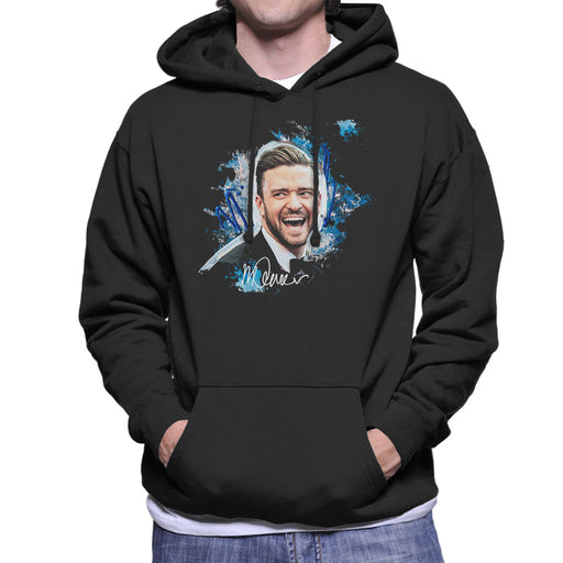 Sidney Maurer Original Portrait Of Justin Timberlake Men's Hooded Sweatshirt