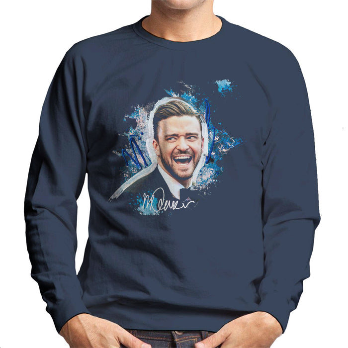 Sidney Maurer Original Portrait Of Justin Timberlake Men's Sweatshirt