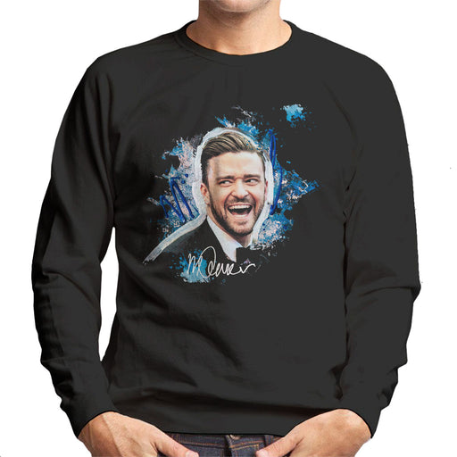 Sidney Maurer Original Portrait Of Justin Timberlake Men's Sweatshirt