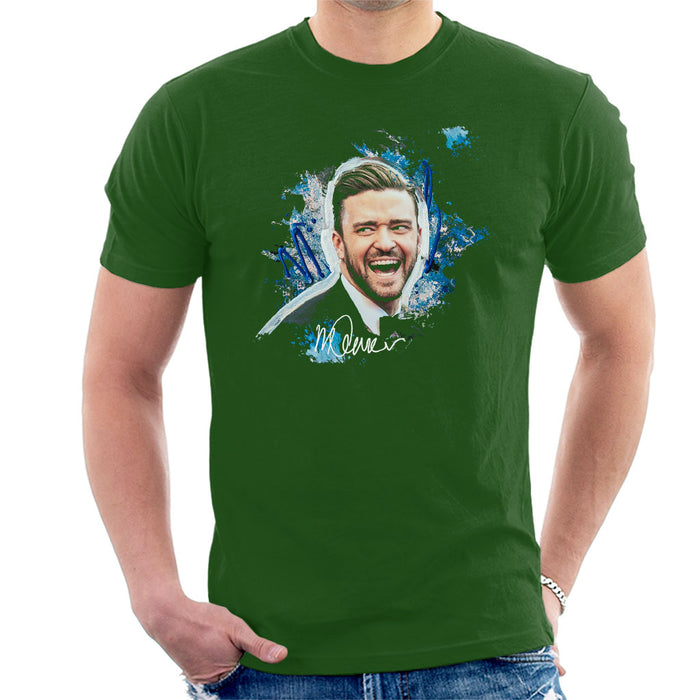 Sidney Maurer Original Portrait Of Justin Timberlake Men's T-Shirt