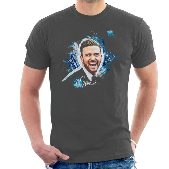 Sidney Maurer Original Portrait Of Justin Timberlake Men's T-Shirt