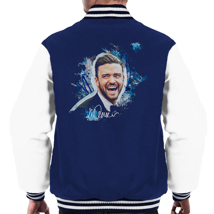 Sidney Maurer Original Portrait Of Justin Timberlake Men's Varsity Jacket