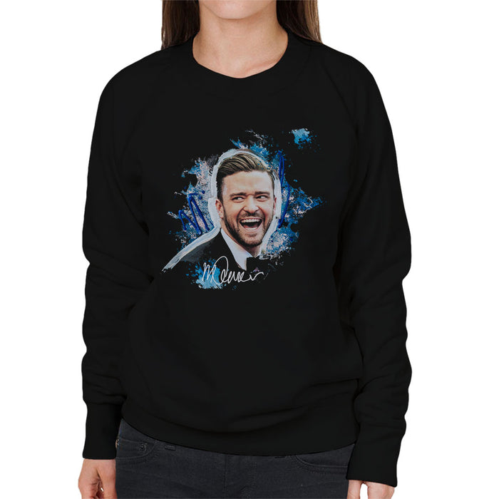 Sidney Maurer Original Portrait Of Justin Timberlake Women's Sweatshirt