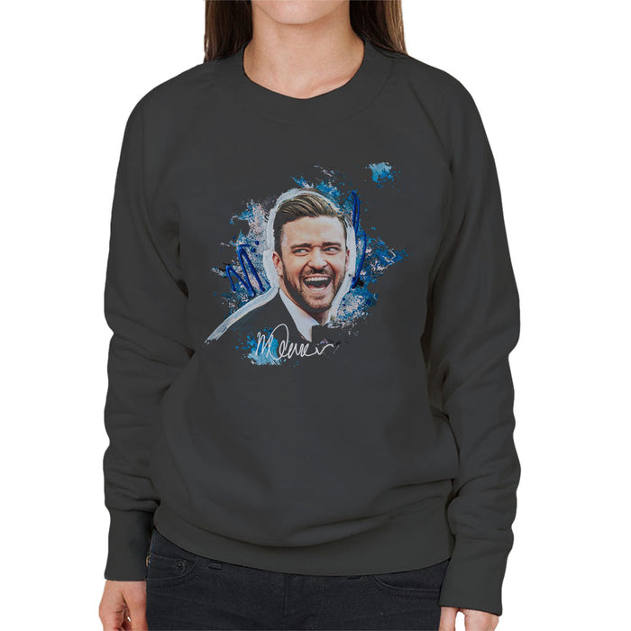 Sidney Maurer Original Portrait Of Justin Timberlake Women's Sweatshirt