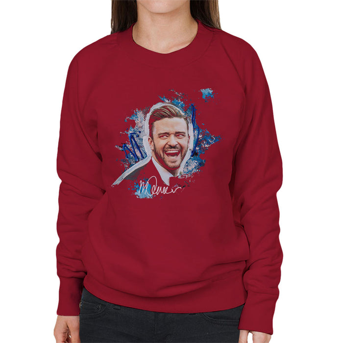 Sidney Maurer Original Portrait Of Justin Timberlake Women's Sweatshirt