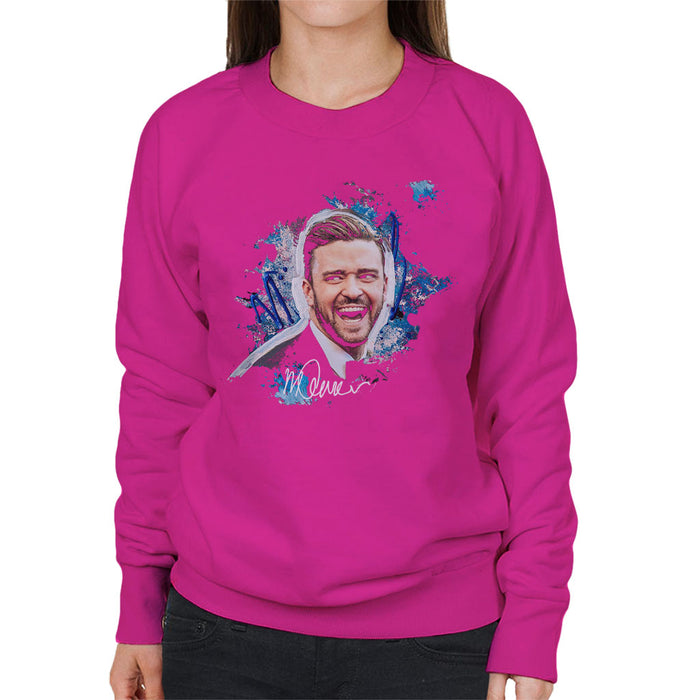 Sidney Maurer Original Portrait Of Justin Timberlake Women's Sweatshirt