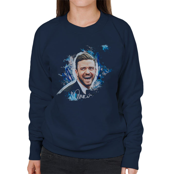 Sidney Maurer Original Portrait Of Justin Timberlake Women's Sweatshirt