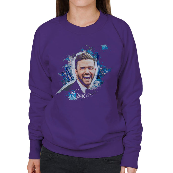 Sidney Maurer Original Portrait Of Justin Timberlake Women's Sweatshirt