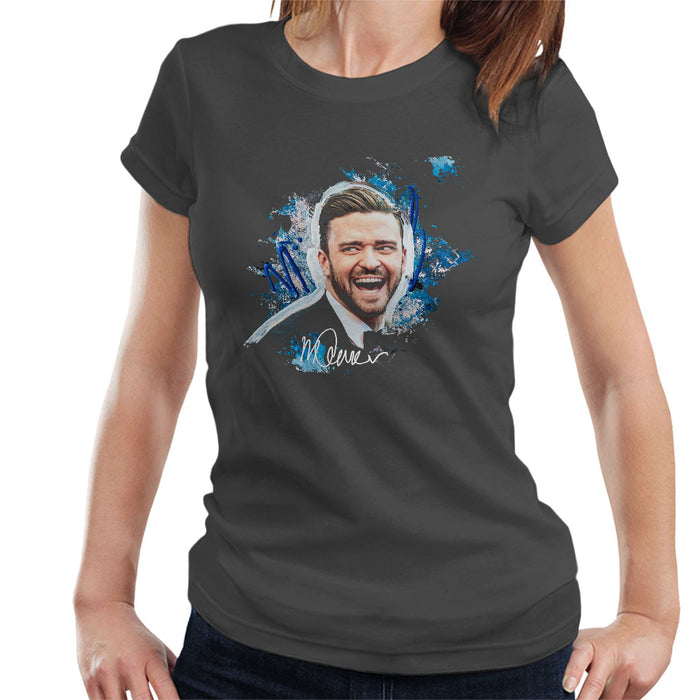 Sidney Maurer Original Portrait Of Justin Timberlake Women's T-Shirt