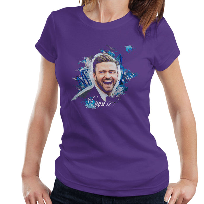 Sidney Maurer Original Portrait Of Justin Timberlake Women's T-Shirt