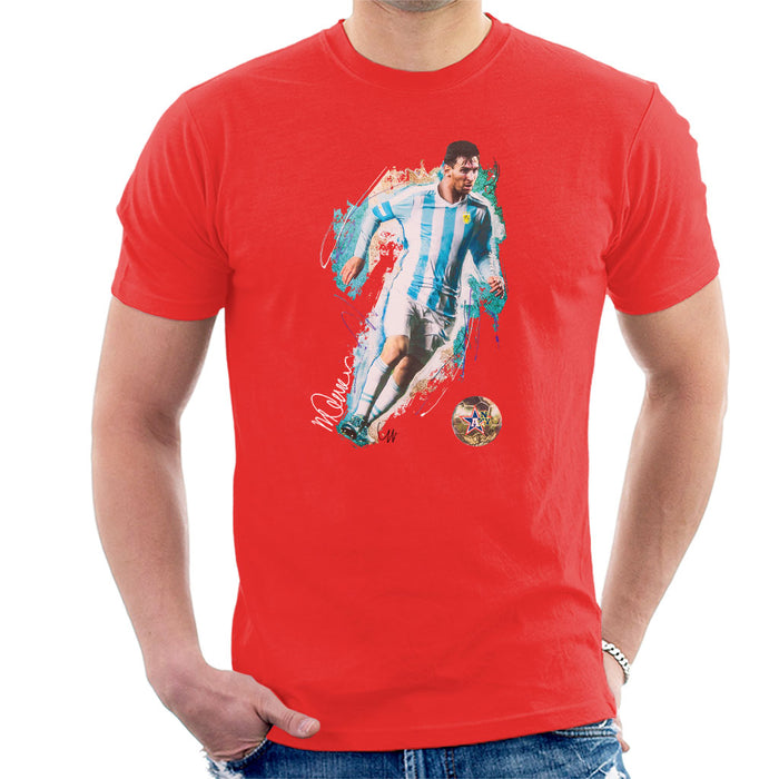 Sidney Maurer Original Portrait Of Lionel Messi Men's T-Shirt