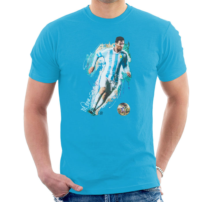 Sidney Maurer Original Portrait Of Lionel Messi Men's T-Shirt