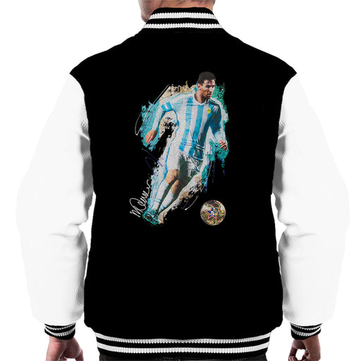 Sidney Maurer Original Portrait Of Lionel Messi Men's Varsity Jacket