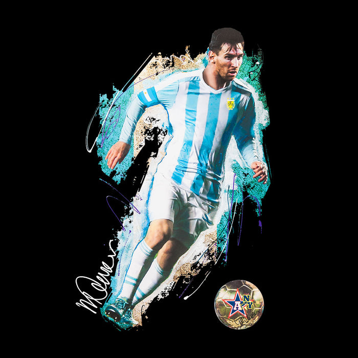 Sidney Maurer Original Portrait Of Lionel Messi Men's Sweatshirt