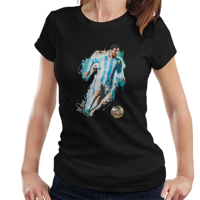 Sidney Maurer Original Portrait Of Lionel Messi Women's T-Shirt