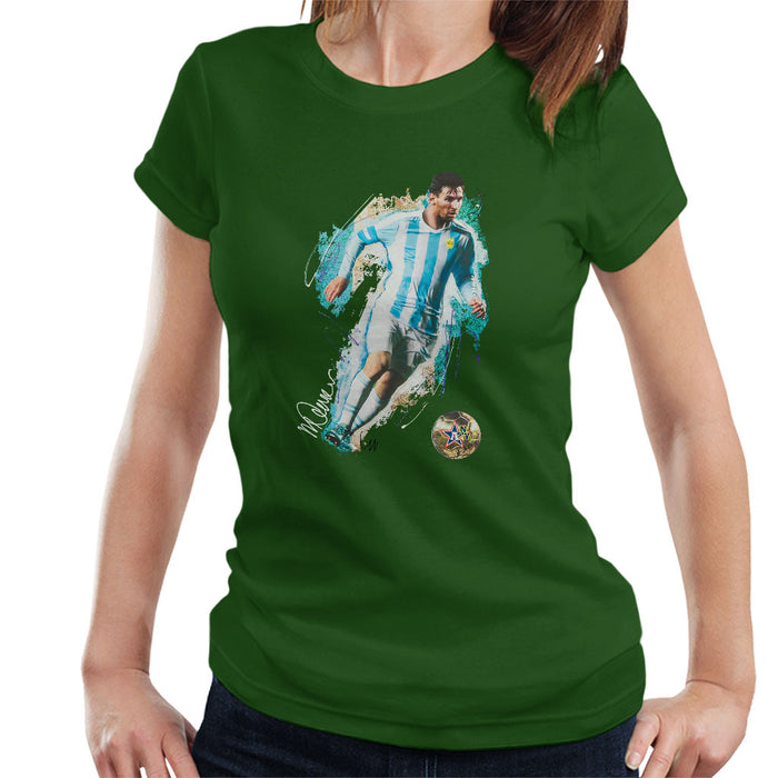 Sidney Maurer Original Portrait Of Lionel Messi Women's T-Shirt