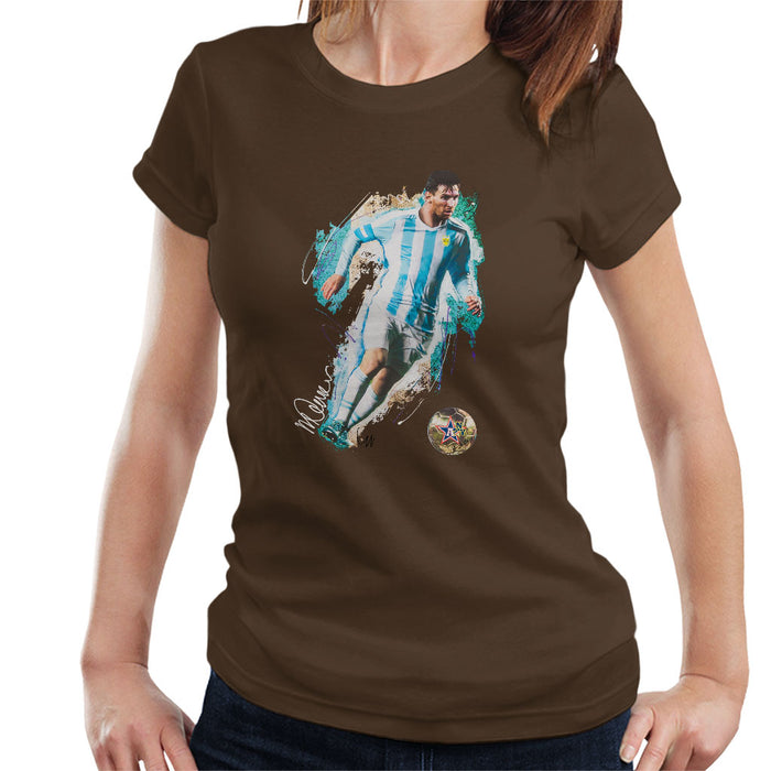 Sidney Maurer Original Portrait Of Lionel Messi Women's T-Shirt