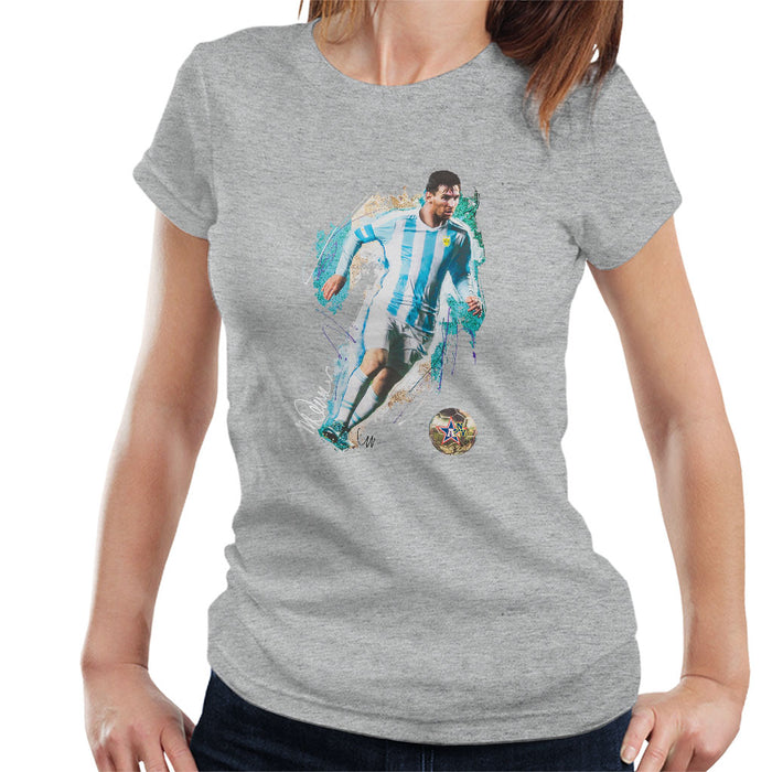 Sidney Maurer Original Portrait Of Lionel Messi Women's T-Shirt