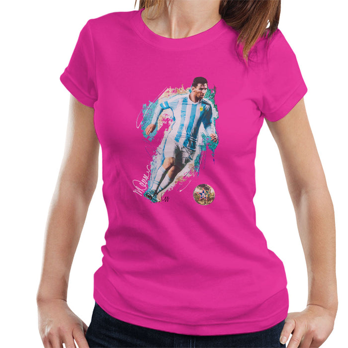 Sidney Maurer Original Portrait Of Lionel Messi Women's T-Shirt