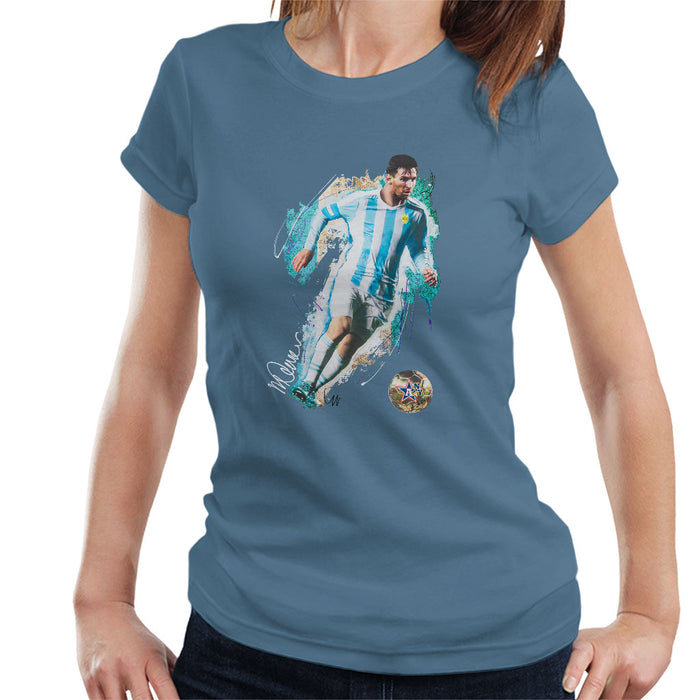 Sidney Maurer Original Portrait Of Lionel Messi Women's T-Shirt