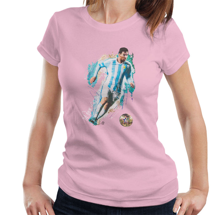 Sidney Maurer Original Portrait Of Lionel Messi Women's T-Shirt