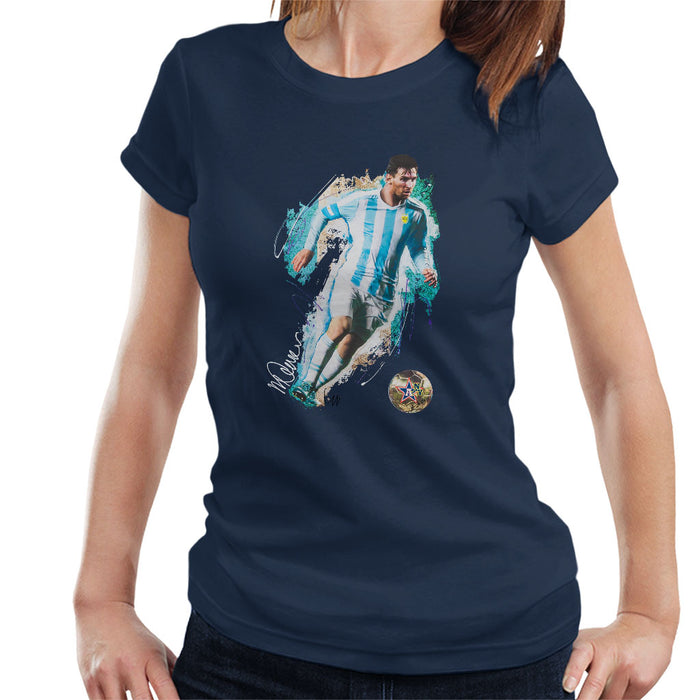 Sidney Maurer Original Portrait Of Lionel Messi Women's T-Shirt