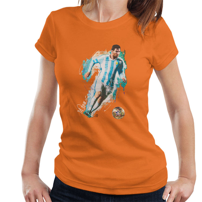 Sidney Maurer Original Portrait Of Lionel Messi Women's T-Shirt