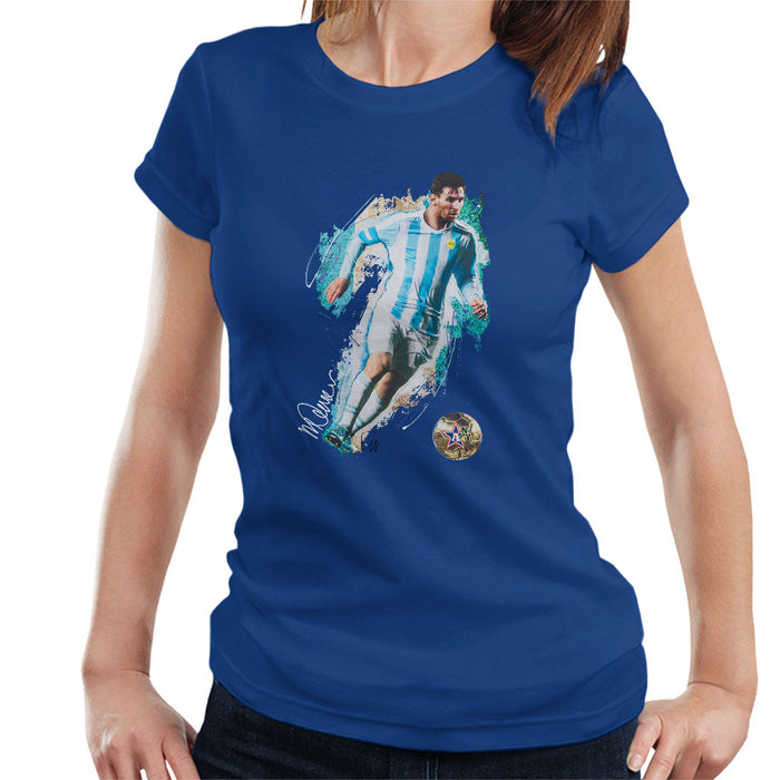 Sidney Maurer Original Portrait Of Lionel Messi Women's T-Shirt