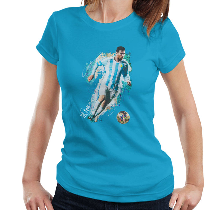 Sidney Maurer Original Portrait Of Lionel Messi Women's T-Shirt