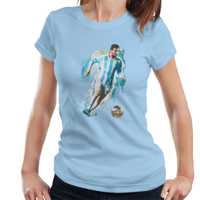 Sidney Maurer Original Portrait Of Lionel Messi Women's T-Shirt