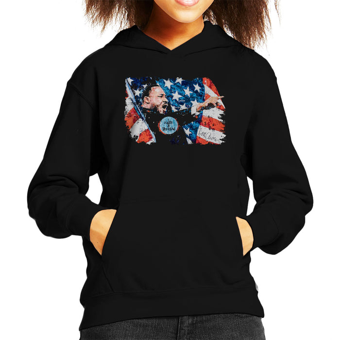 Sidney Maurer Original Portrait Of Martin Luther King Kid's Hooded Sweatshirt