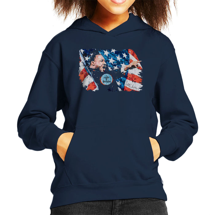 Sidney Maurer Original Portrait Of Martin Luther King Kid's Hooded Sweatshirt