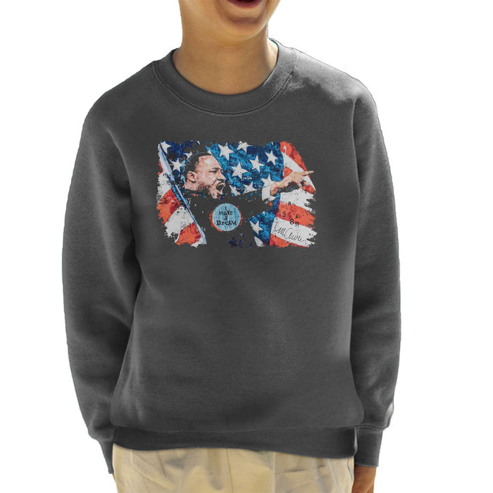 Sidney Maurer Original Portrait Of Martin Luther King Kid's Sweatshirt