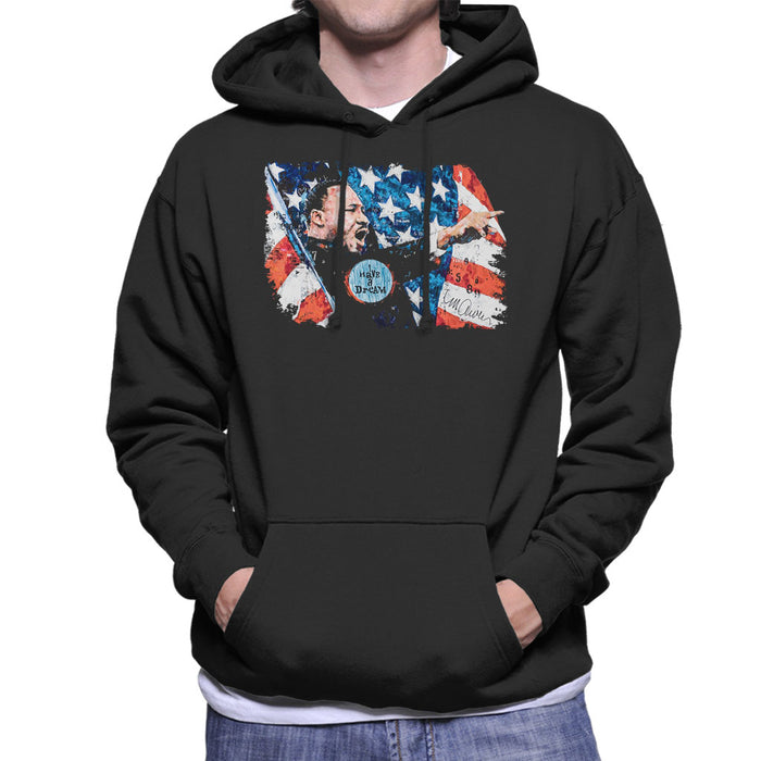 Sidney Maurer Original Portrait Of Martin Luther King Men's Hooded Sweatshirt