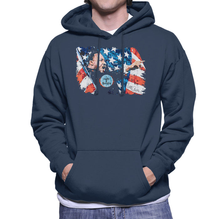 Sidney Maurer Original Portrait Of Martin Luther King Men's Hooded Sweatshirt