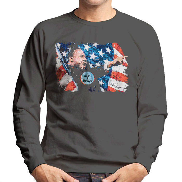 Sidney Maurer Original Portrait Of Martin Luther King Men's Sweatshirt