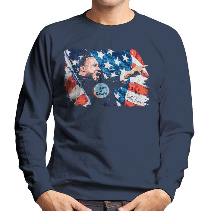 Sidney Maurer Original Portrait Of Martin Luther King Men's Sweatshirt