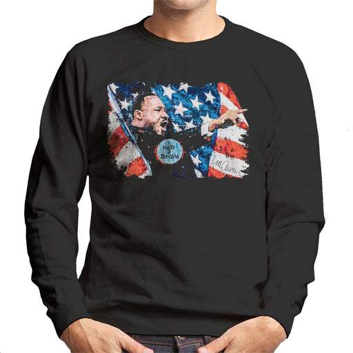 Sidney Maurer Original Portrait Of Martin Luther King Men's Sweatshirt