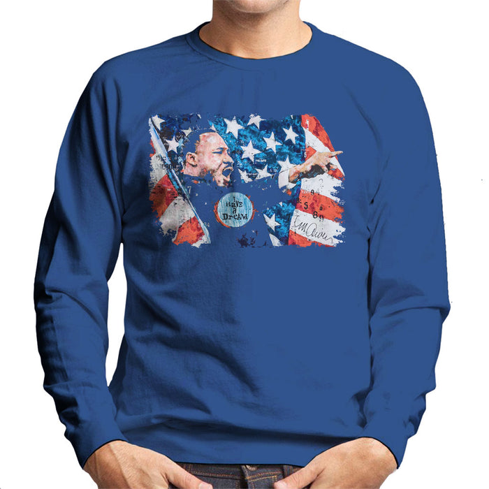 Sidney Maurer Original Portrait Of Martin Luther King Men's Sweatshirt