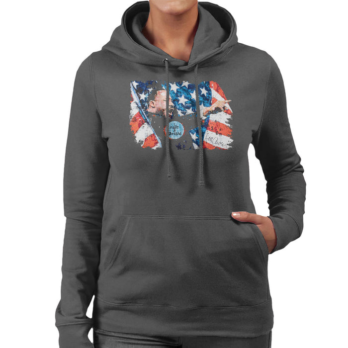 Sidney Maurer Original Portrait Of Martin Luther King Women's Hooded Sweatshirt