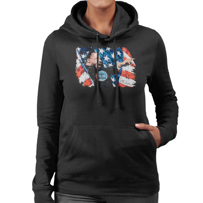 Sidney Maurer Original Portrait Of Martin Luther King Women's Hooded Sweatshirt