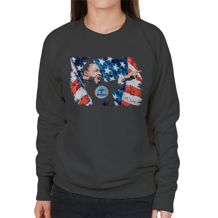 Sidney Maurer Original Portrait Of Martin Luther King Women's Sweatshirt