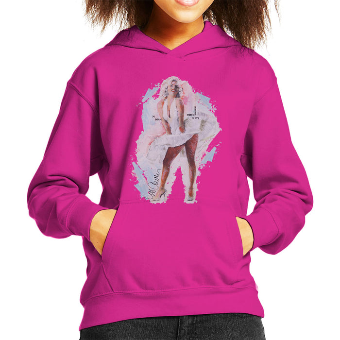 Sidney Maurer Original Portrait Of Marilyn Monroe Skirt Kid's Hooded Sweatshirt