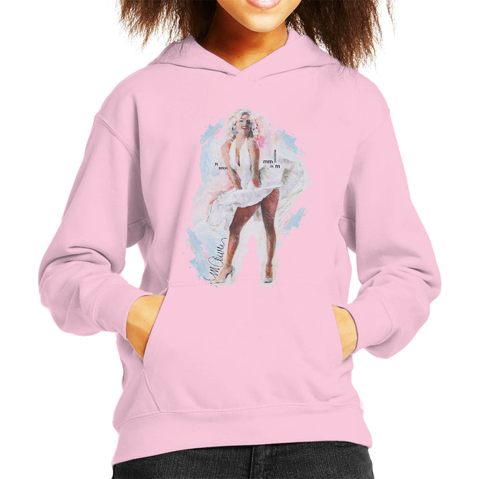 Sidney Maurer Original Portrait Of Marilyn Monroe Skirt Kid's Hooded Sweatshirt