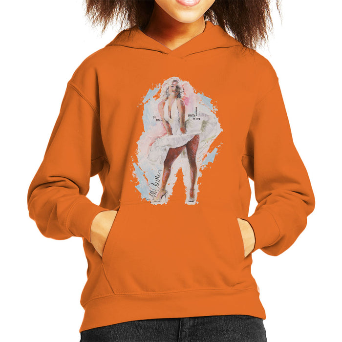 Sidney Maurer Original Portrait Of Marilyn Monroe Skirt Kid's Hooded Sweatshirt